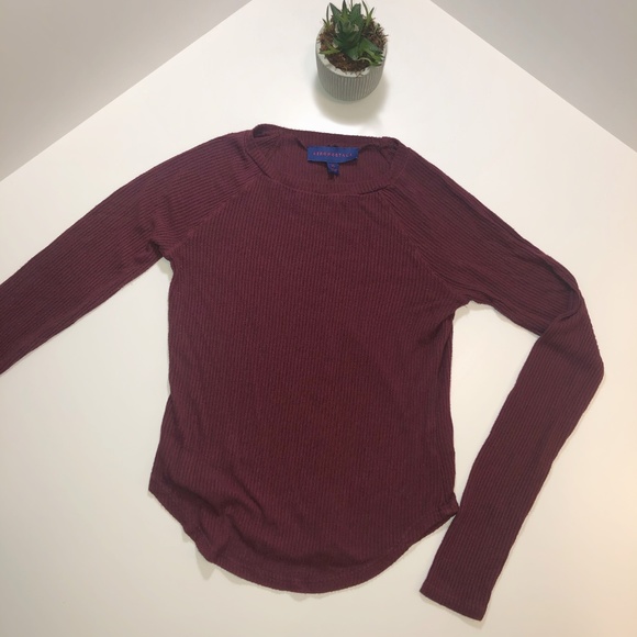 Long-sleeved Burgundy Shirt, extra small, EUC - Picture 1 of 5